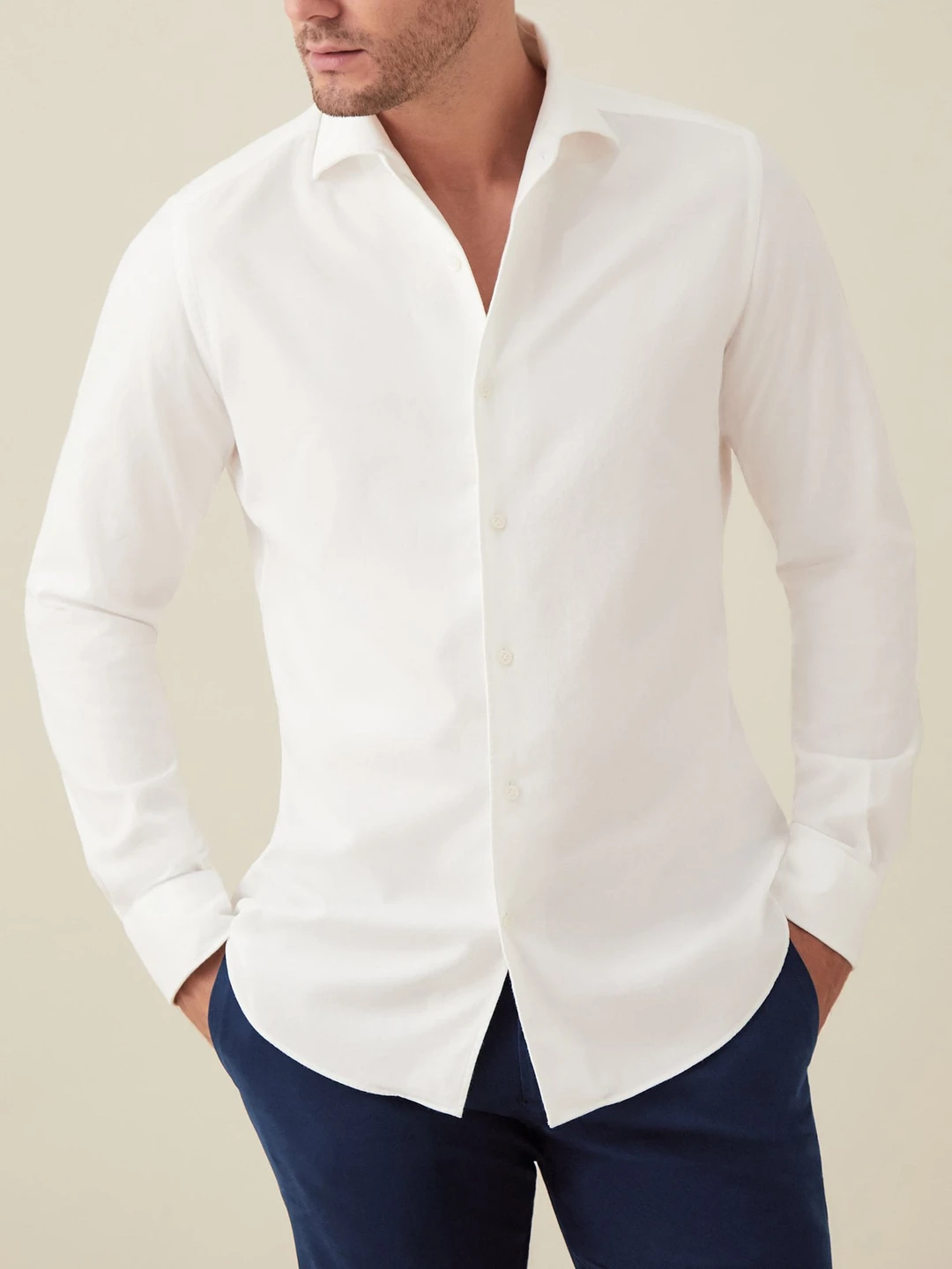 Crisp White Poplin Shirt